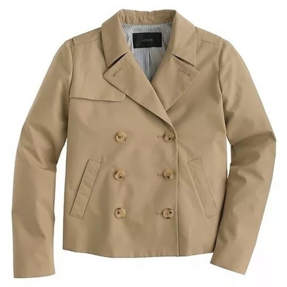 J. Crew Jackets & Blazers - J Crew Beige Short Swing Trench Coat